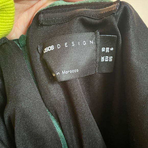 ASOS DESIGN off shoulder twist front wrap velvet midi dress - Picture 7 of 7